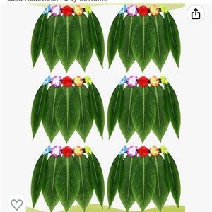 Brand new in package. the package comes with 6 leaf hula skirts.